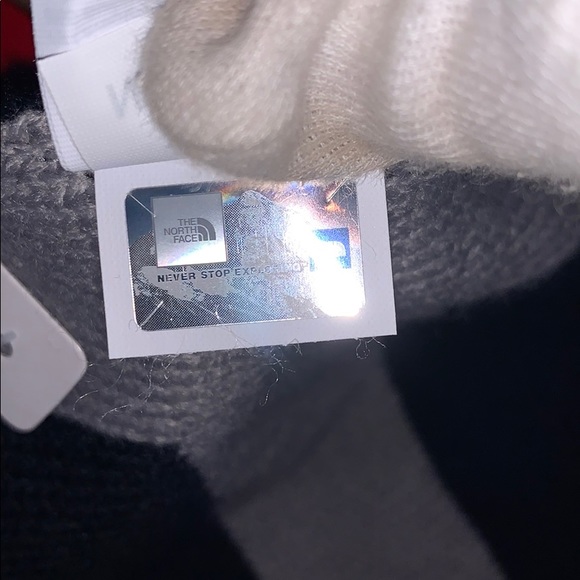 NWT The North Face Logo Scarf - Black/ Gray - Picture 7 of 10